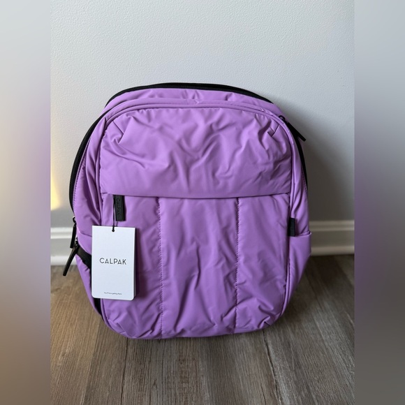 Calpak Backpack Luka 15 in Laptop Backpack Puffer Lilac Lavender Purple Bookbag main image 14